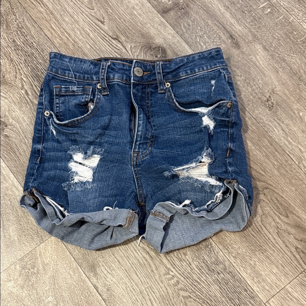 Distressed Denim Women Shorts